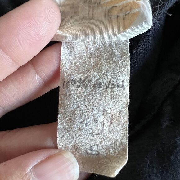 VINTAGE Sun Babies Hawaii Dress Womens Small Black Floral Patchwork Midi 90s - Picture 9 of 13